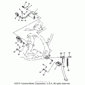 Схема узла: Подножки и Подставка Yamaha WR200R