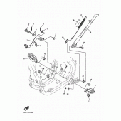 Схема узла: Подножки и Подставка Yamaha YZ250 YZ250FX