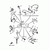 Схема вузла: Електроустаткування 2 Yamaha XV250 Virago