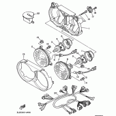 Схема узла: Опция (HEADLIGHT; FOR ENGLAND) Yamaha XTZ750 Super Tenere