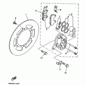 Схема вузла: Front brake. caliper Yamaha WR200R