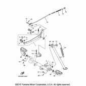 Схема вузла: Підніжки та Підставка Yamaha TTR125 TT-R125