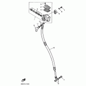 Схема узла: Передний тормозной цилиндр Yamaha SRX600