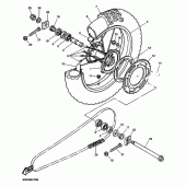 Схема узла: Заднее колесо Yamaha TT600
