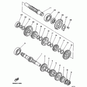 Схема узла: Трансмиссия Yamaha XV250 Virago