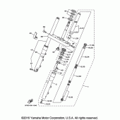 Схема вузла: Вилка передньої осі Yamaha XVS650 V-Star Custom