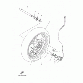 Схема узла: Переднее колесо Yamaha XP500 T-MAX 530