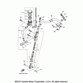 Схема вузла: Задній гальмівний циліндр Yamaha YZF-R3