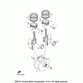 Схема узла: Коленчатый вал и Поршень Yamaha XVS950 Bolt R-Spec