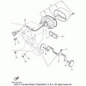 Схема узла: Задний фонарь (Стоп-сигнал) Yamaha XVS1100 V-Star Custom