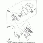 Схема вузла: Задній ліхтар (Стоп-сигнал) Yamaha XV1600 Road Star Silverado