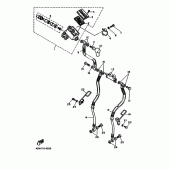 Схема вузла: Передній гальмівний циліндр Yamaha XV750 Virago