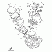 Схема вузла: Циліндр Yamaha XVS650 Drag Star Classic