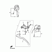 Схема вузла: Пульт керування рульовим та важелем Yamaha YZF-R6/ YZF600 R6