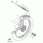 Схема узла: Вилка передней оси Yamaha XV250 Virago