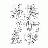 Схема узла: Передний тормозной цилиндр Yamaha XP500 T-MAX 530