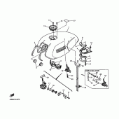 Схема узла: Топливный бак Yamaha XJR400
