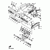 Схема вузла: Задний рычаг и Подвеска Yamaha YZ426F
