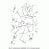 Схема вузла: Електроустаткування (1) Yamaha XVS1300 V-Star