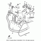 Схема вузла: Кермо та Тросики Yamaha XVZ1300 Venture Royale