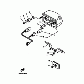 Схема узла: Задний фонарь (Стоп-сигнал) Yamaha TDM850