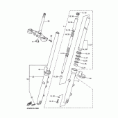 Схема вузла: Вилка передньої осі Yamaha XJR400