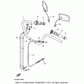 Схема узла: Руль и Тросики Yamaha XV535 Virago