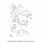 Схема вузла: Бічна кришка Yamaha XVS650 V-Star Midnight Custom