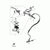 Схема вузла: Передній гальмівний циліндр Yamaha TT600