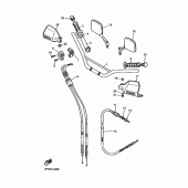 Схема узла: Руль и Тросики Yamaha XT600 XT600