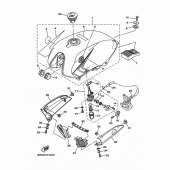 Схема вузла: Паливний бак Yamaha YBR125