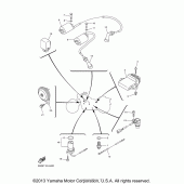 Схема узла: Электрооборудование (1) Yamaha XVS1100 V-Star Midnight Custom