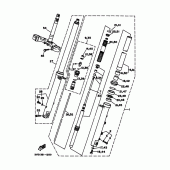 Схема узла: Вилка передней оси Yamaha TDM850