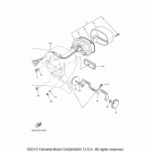 Схема узла: Задний фонарь (Стоп-сигнал) Yamaha XVS1100 V-Star Custom (with Flames)