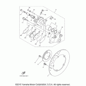 Схема вузла: Задній гальмівний супорт Yamaha FJ09 FJ-09