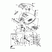 Схема узла: Топливный бак Yamaha XVZ1300 Royal Star Midnight Venture