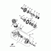 Схема вузла: Колінчастий вал та Поршень Yamaha XT225 XT225