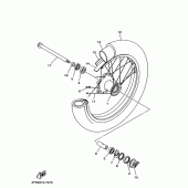 Схема вузла: Переднє колесо Yamaha XVS400 Drag Star