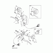 Схема узла: Пульт управления рулевой и Рычаг Yamaha XVS400 Drag Star Classic