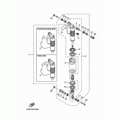Схема вузла: Задня підвіска Yamaha YZ250 YZ250