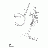 Схема узла: Рулевой механизм Yamaha YZ400