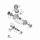 Схема вузла: Колінчастий вал і поршень Yamaha WR250 WR250F