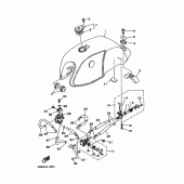 Схема вузла: Топливний бак 1 (4DN1,2,3,4) Yamaha SRV250