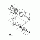 Схема узла: Водяной насос Yamaha YZ125