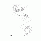 Схема вузла: Задне гальмо Yamaha XT660 XT660Z Tenere