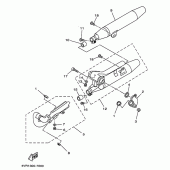 Схема вузла: Вихлопна система Yamaha XVS650 Drag Star