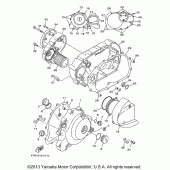 Схема узла: Крышки картера (1) Yamaha XVS650 V-Star Classic