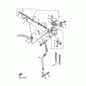 Схема узла: Передний тормозной цилиндр Yamaha XJ600 SECA II
