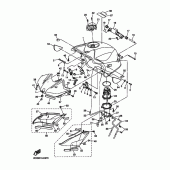 Схема вузла: Паливний бак Yamaha YZF-R6/YZF600 R6 RaceBase