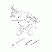 Схема узла: Электрооборудование 1 Yamaha YZ125